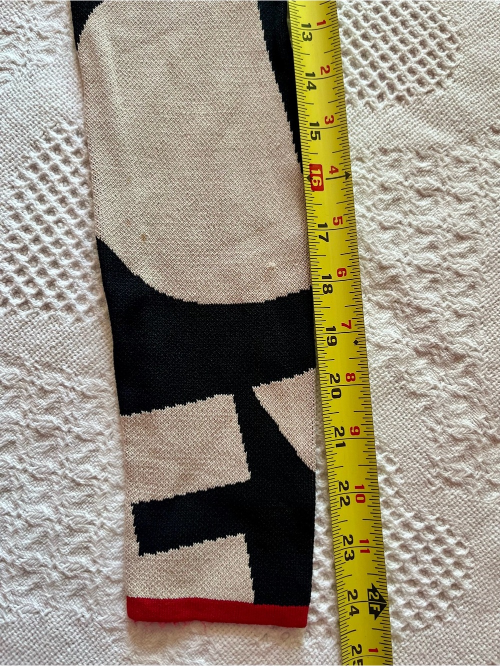 Desigual Black White Graphic Midi Dress with Asymmetrical Red Hem says BE YOU! - Picture 6 of 9